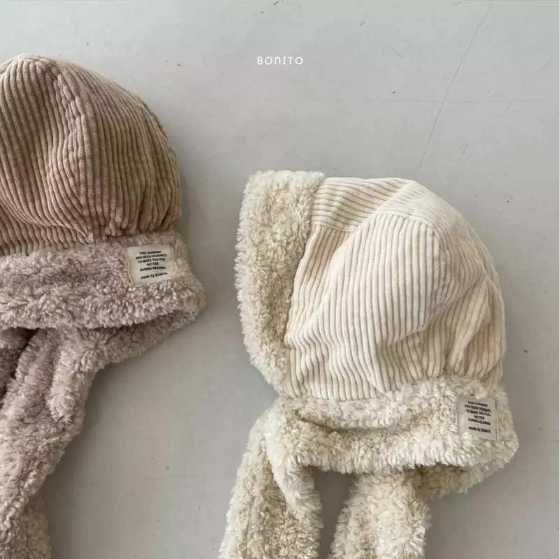 Bonito - Korean Baby Fashion - #babyoutfit - Rib Muffler Hat - 5