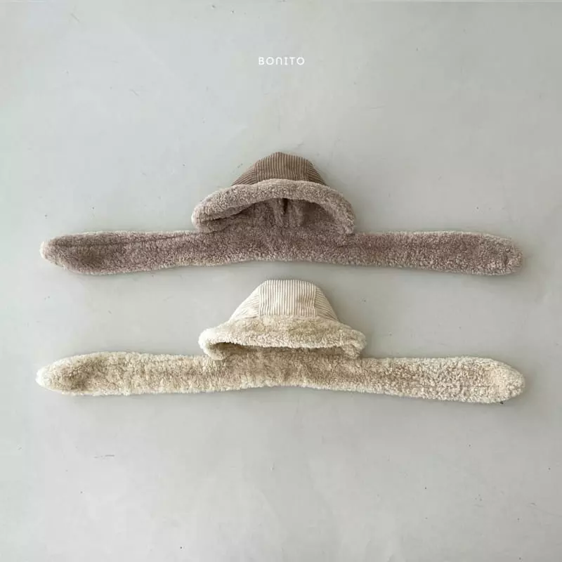 Bonito - Korean Baby Fashion - #babyoutfit - Rib Muffler Hat - 6