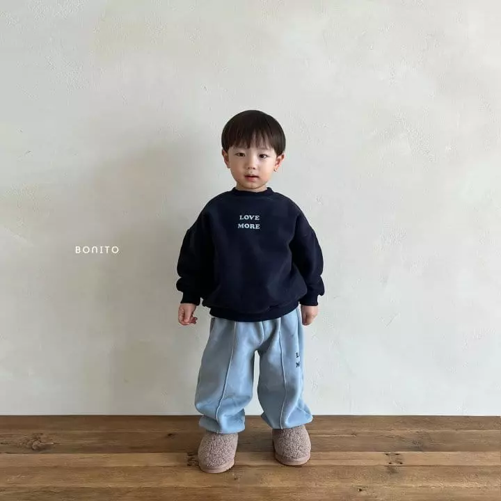 Bonito - Korean Baby Fashion - #onlinebabyboutique - Love More Top Bottom Set Bebe - 4