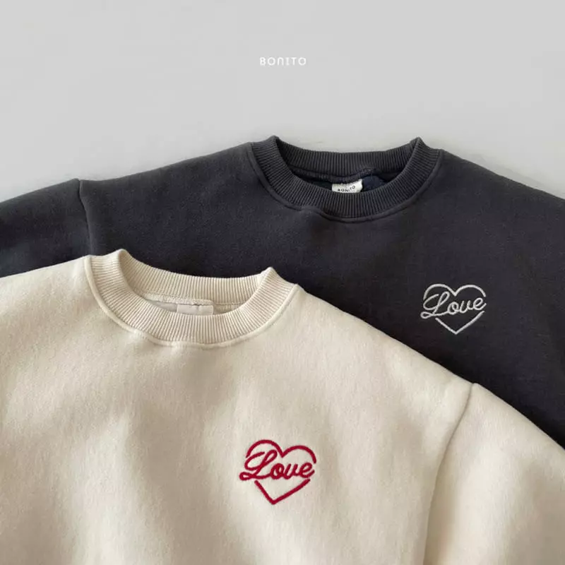 Bonito - Korean Children Fashion - #childofig - Love Sweatshirt  - 3