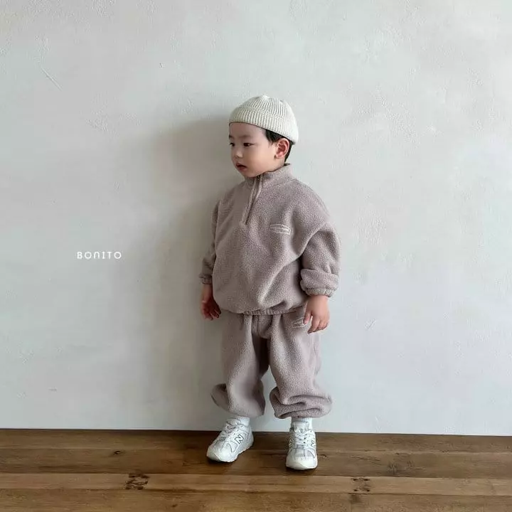 Bonito - Korean Children Fashion - #childrensboutique - Mongle Top Bottom Set - 5