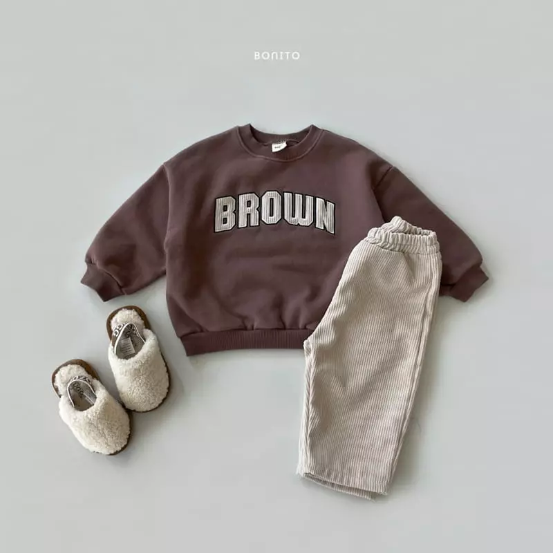 Bonito - Korean Children Fashion - #fashionkids - Brown Sweatshirt - 7