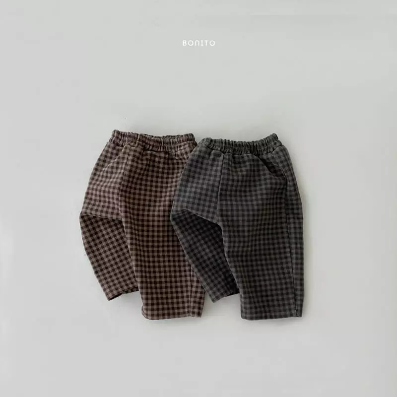 Bonito - Korean Children Fashion - #kidsstore - Check Rib Pants 