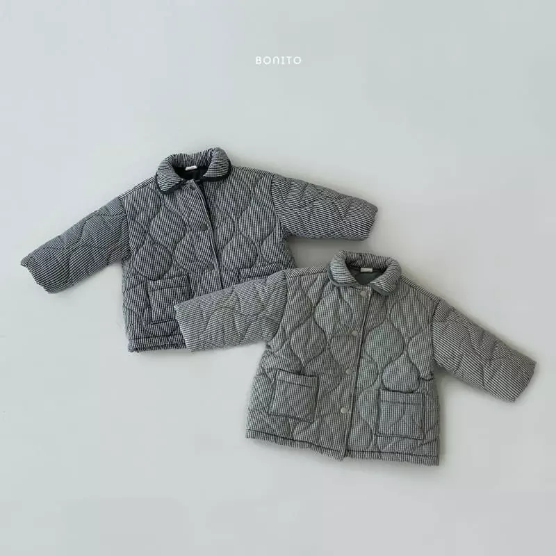 Bonito - Korean Children Fashion - #kidzfashiontrend - Check Collar Jumper