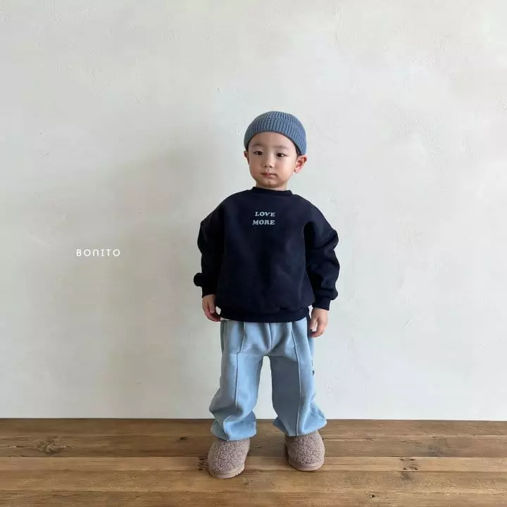 Bonito - Korean Children Fashion - #prettylittlegirls - Love More Top Bottom Set - 2