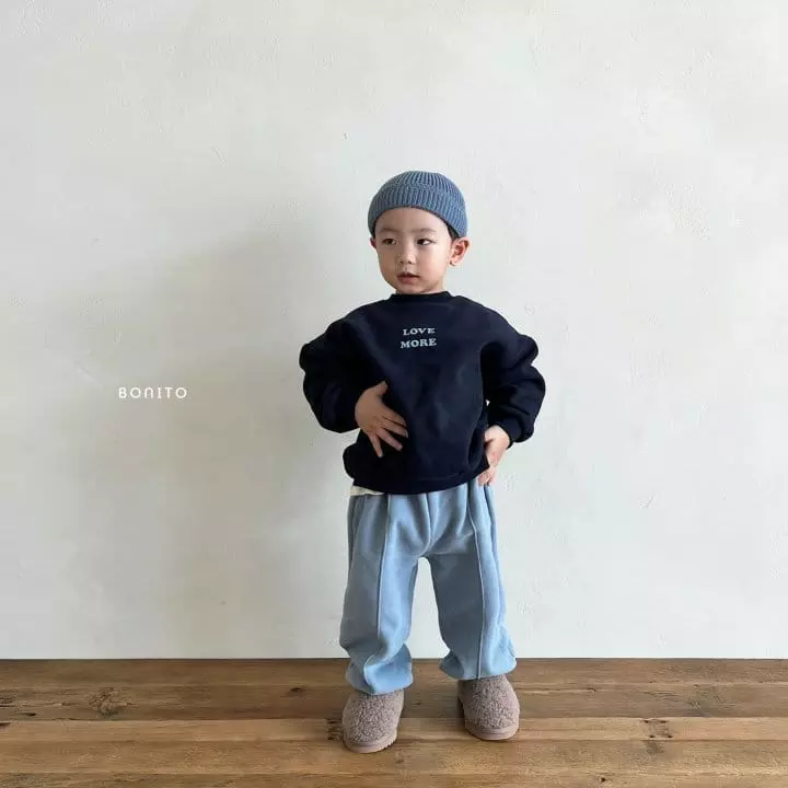 Bonito - Korean Children Fashion - #todddlerfashion - Love More Top Bottom Set - 3