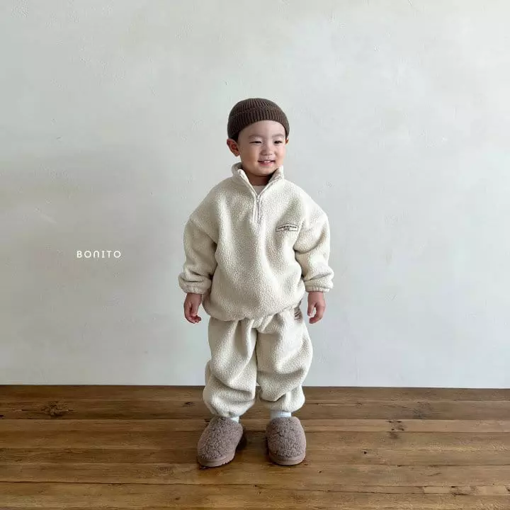 Bonito - Korean Children Fashion - #toddlerclothing - Mongle Top Bottom Set - 2
