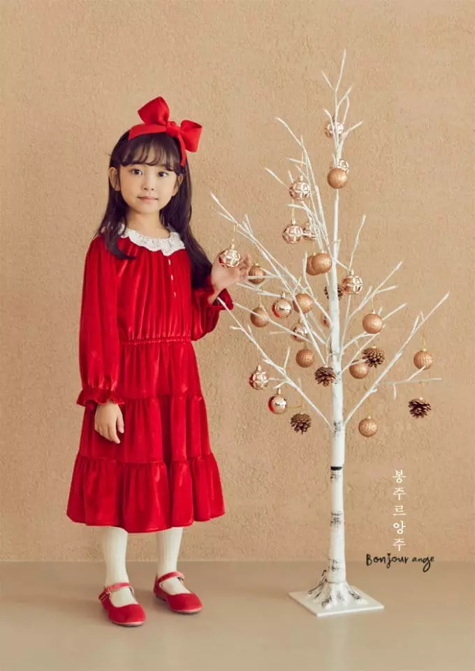Bonjour Ange - Korean Children Fashion - #designkidswear - Happy Shirstmas One-piece - 6