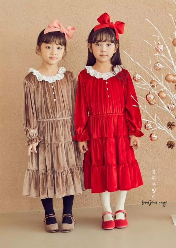 Bonjour Ange - Korean Children Fashion - #discoveringself - Happy Shirstmas One-piece - 7