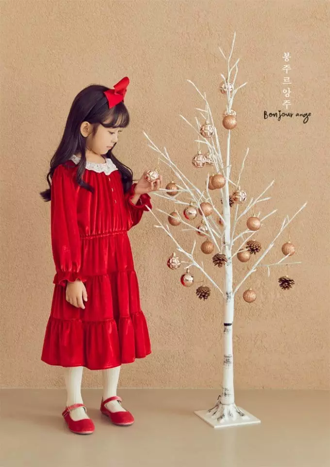 Bonjour Ange - Korean Children Fashion - #fashionkids - Happy Shirstmas One-piece - 8