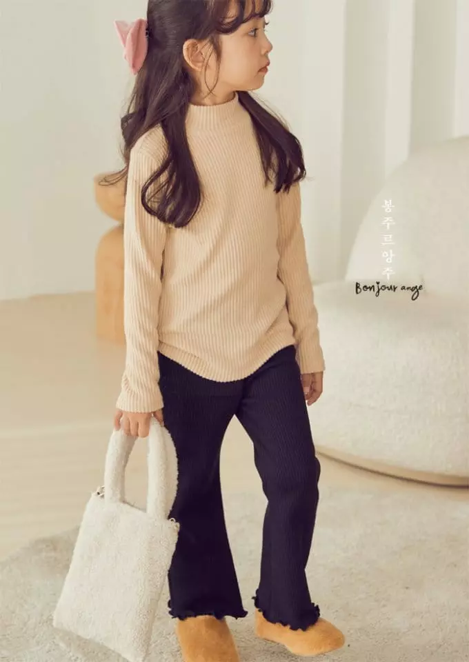 Bonjour Ange - Korean Children Fashion - #fashionkids - Fleece Bootscut Pants - 3