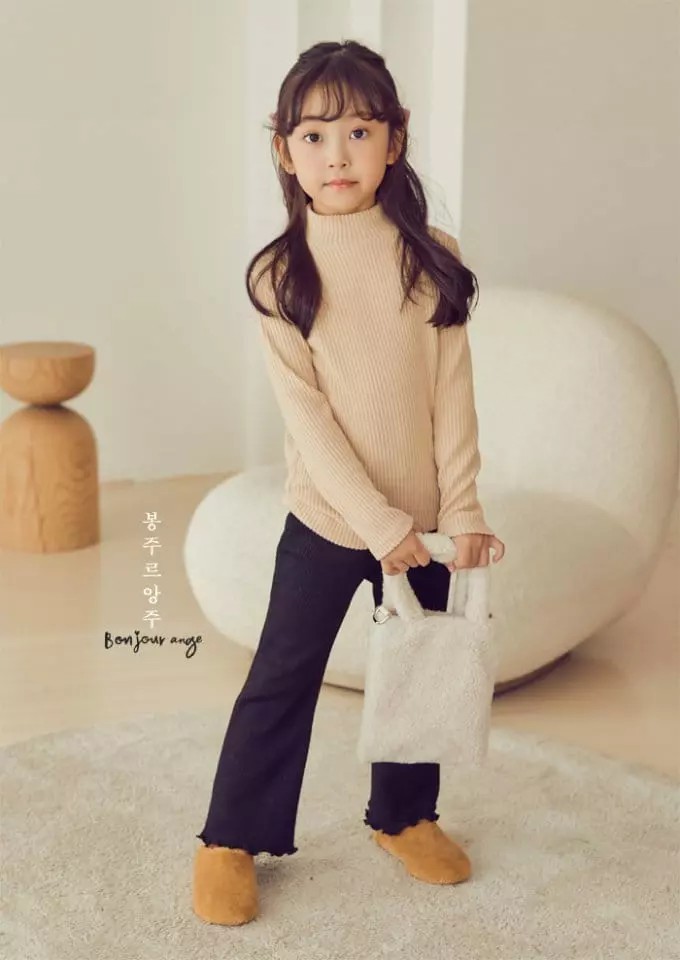 Bonjour Ange - Korean Children Fashion - #littlefashionista - Fleece Bootscut Pants - 8