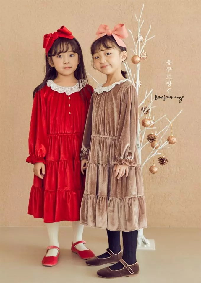Bonjour Ange - Korean Children Fashion - #minifashionista - Happy Shirstmas One-piece
