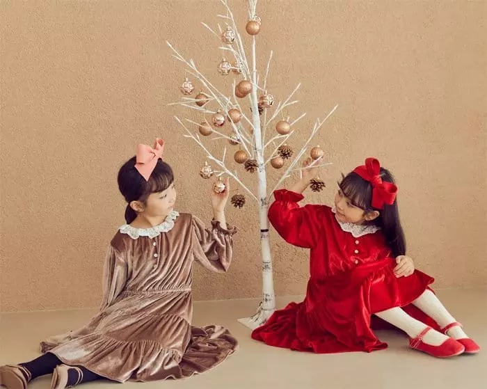 Bonjour Ange - Korean Children Fashion - #prettylittlegirls - Happy Shirstmas One-piece - 2
