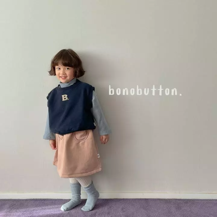 Bonobutton - Korean Children Fashion - #childofig - Salmon Skirt - 3