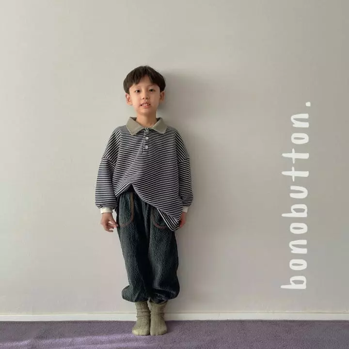 Bonobutton - Korean Children Fashion - #childrensboutique - Ho Dduck Stripes Tee - 5