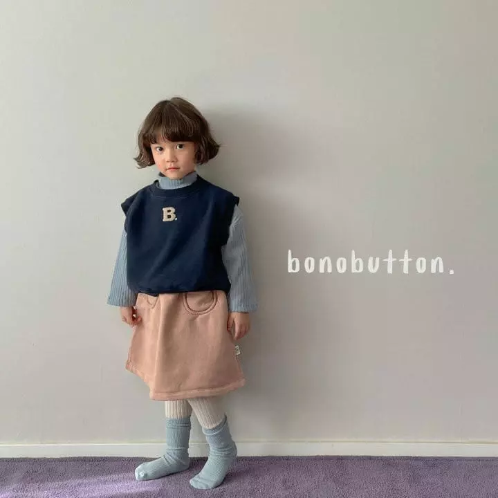 Bonobutton - Korean Children Fashion - #childofig - Salmon Skirt - 4