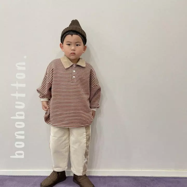Bonobutton - Korean Children Fashion - #toddlerclothing - Ho Dduck Stripes Tee - 2