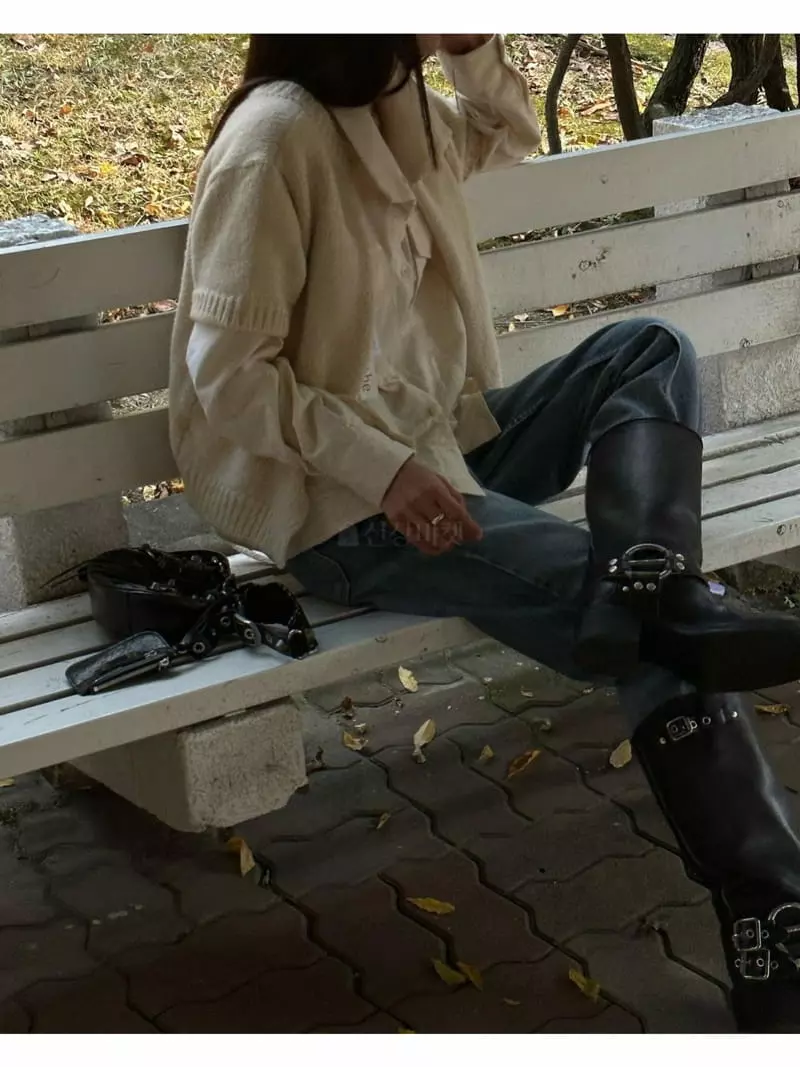 Breathe - Korean Women Fashion - #momslook - Merry Half Cardigan - 7