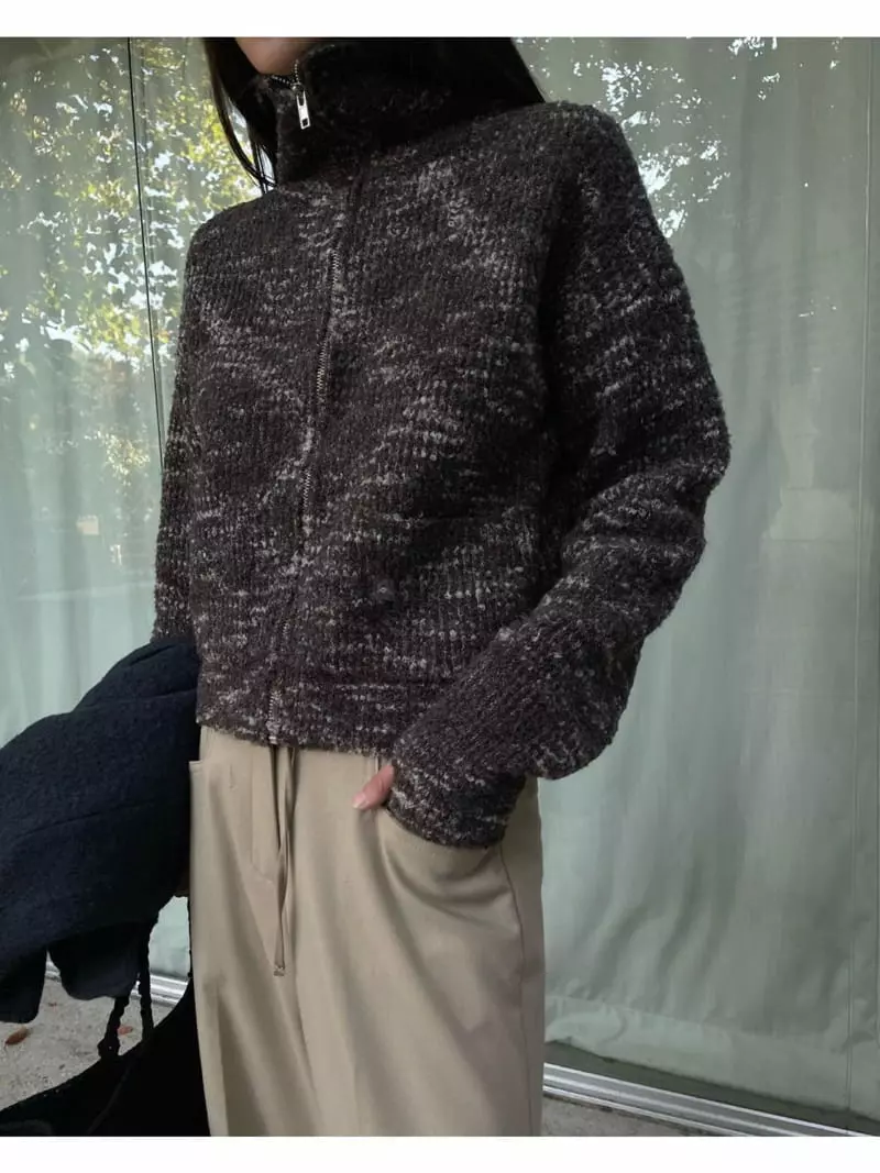 Breathe - Korean Women Fashion - #momslook - Merry Zip-up Cardigan - 2