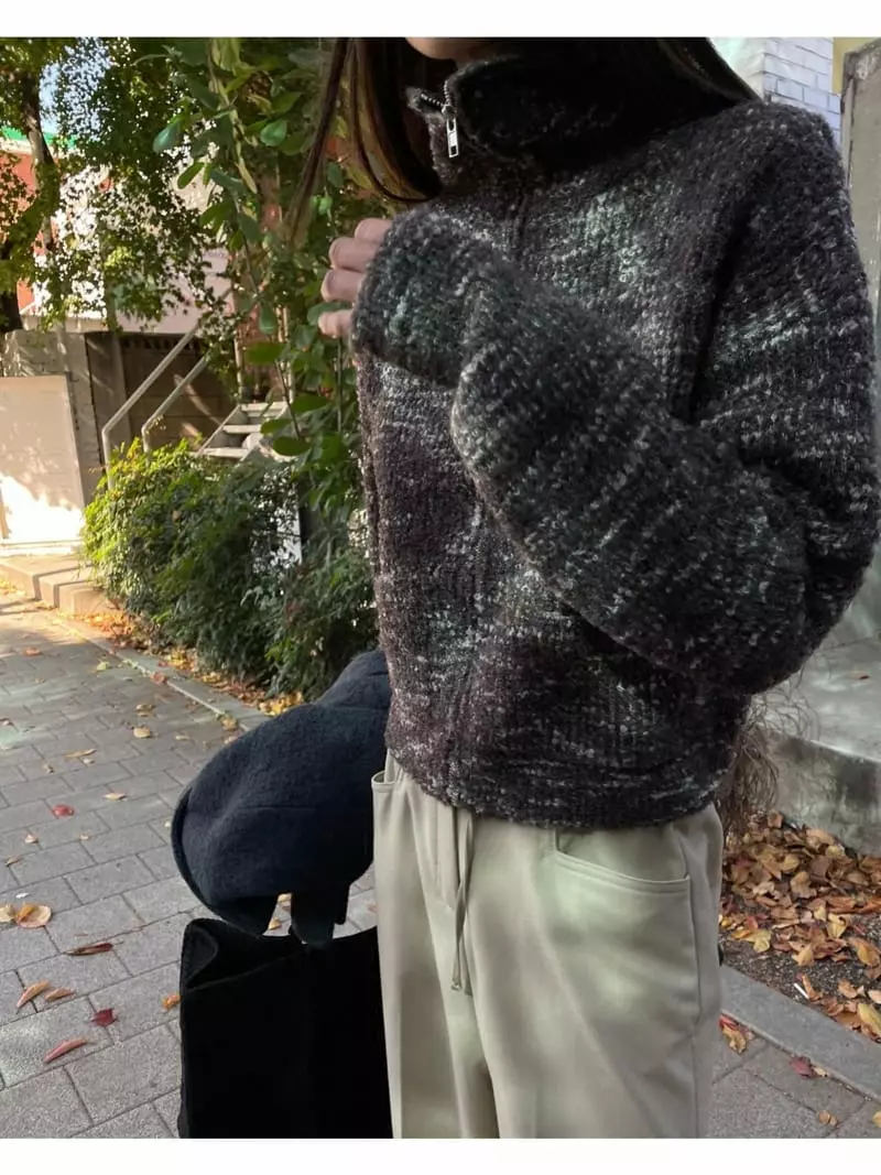Breathe - Korean Women Fashion - #womensfashion - Merry Zip-up Cardigan - 4