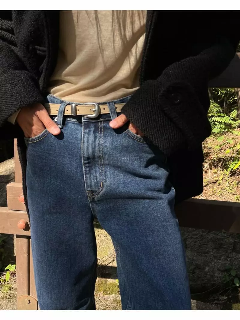 Breathe - Korean Women Fashion - #restrostyle - Gray Blue Jeans - 6