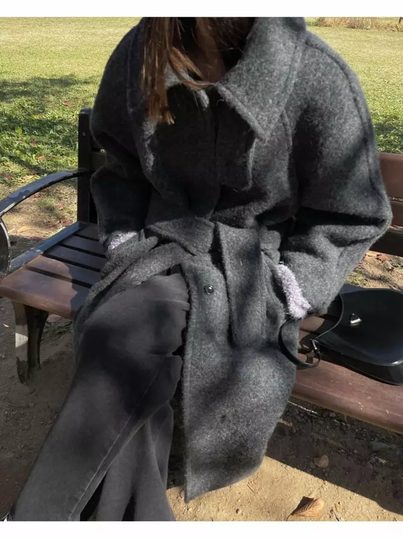 Breathe - Korean Women Fashion - #restrostyle - Bellerine Coat - 5