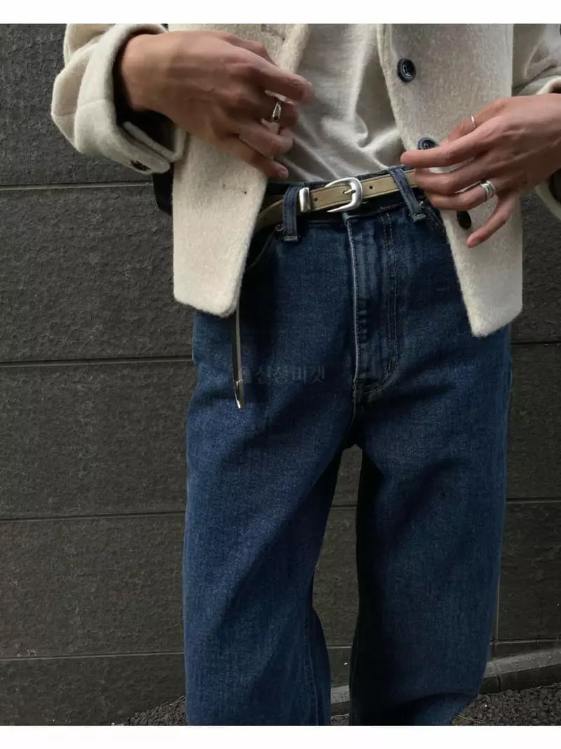Breathe - Korean Women Fashion - #vintageinspired - Gray Blue Jeans - 4