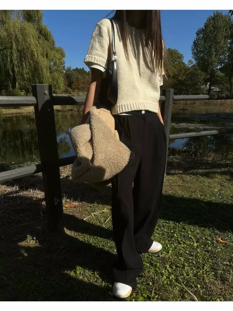 Breathe - Korean Women Fashion - #momslook - Three Tuck Pants - 4