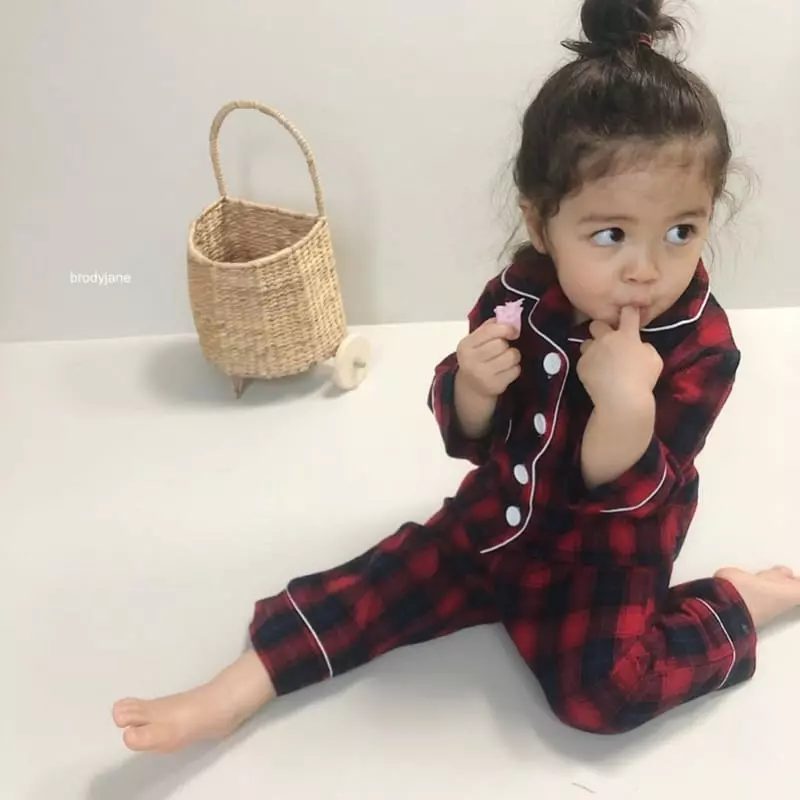 Brody Jane - Korean Children Fashion - #todddlerfashion - Mosic Check Pajama Easywear - 3