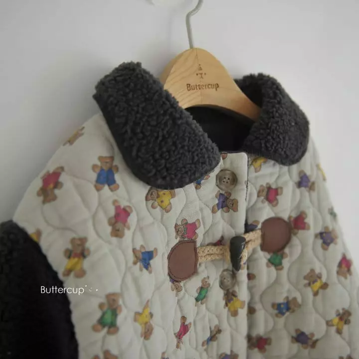Buttercup - Korean Children Fashion - #littlefashionista - Bear Quilting Jumper - 2