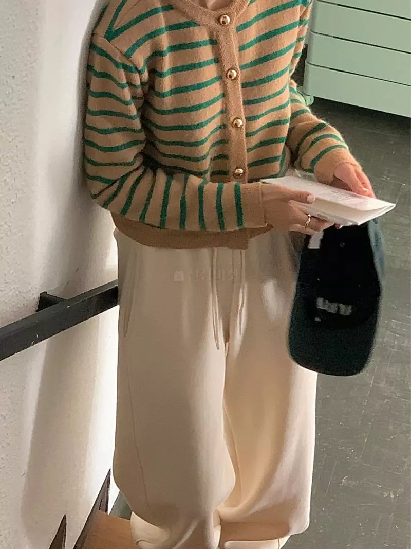 Chapter - Korean Women Fashion - #momslook - Bold Stripes Cardigan - 12