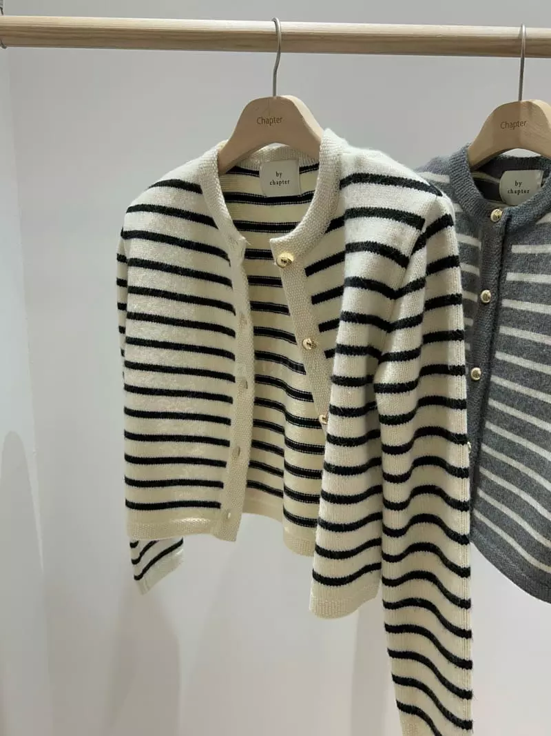Chapter - Korean Women Fashion - #momslook - Bold Stripes Cardigan - 6