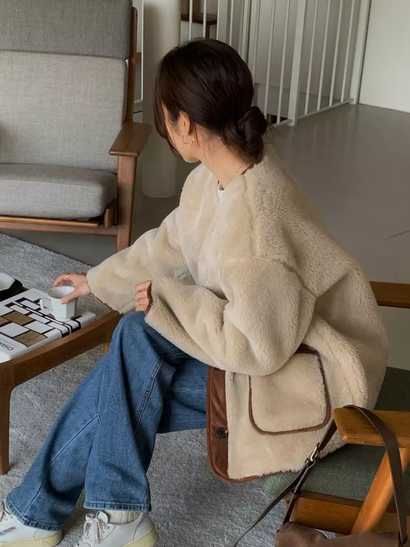 Chapter - Korean Women Fashion - #momslook - Fleece Seering Jacket - 8