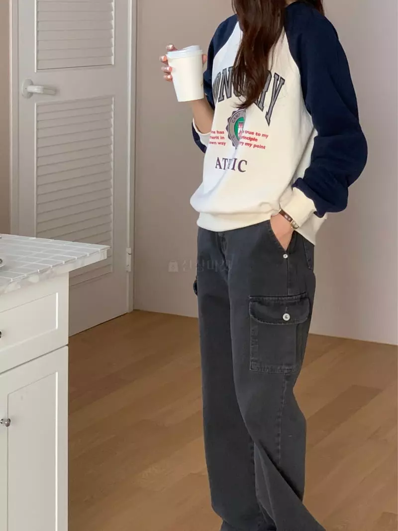 Chapter - Korean Women Fashion - #momslook - Color Sweatshirt