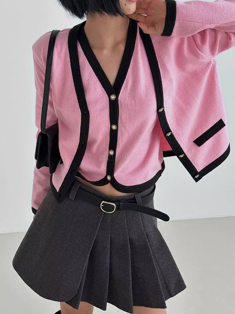 Chapter - Korean Women Fashion - #momslook - Sha Color Cardigan Knit Set