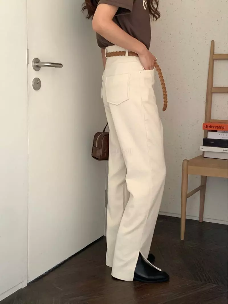 Chapter - Korean Women Fashion - #momslook - Belt Set Nomal Pants