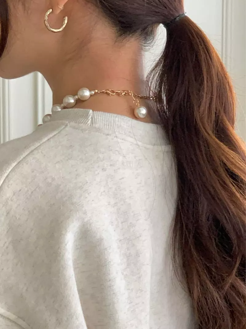 Chapter - Korean Women Fashion - #momslook - Pearl Sweatshirt - 8