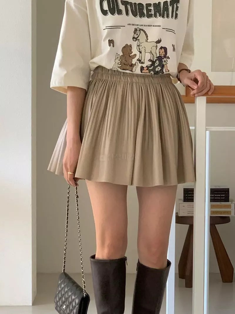 Chapter - Korean Women Fashion - #momslook - Leather Skirt - 8