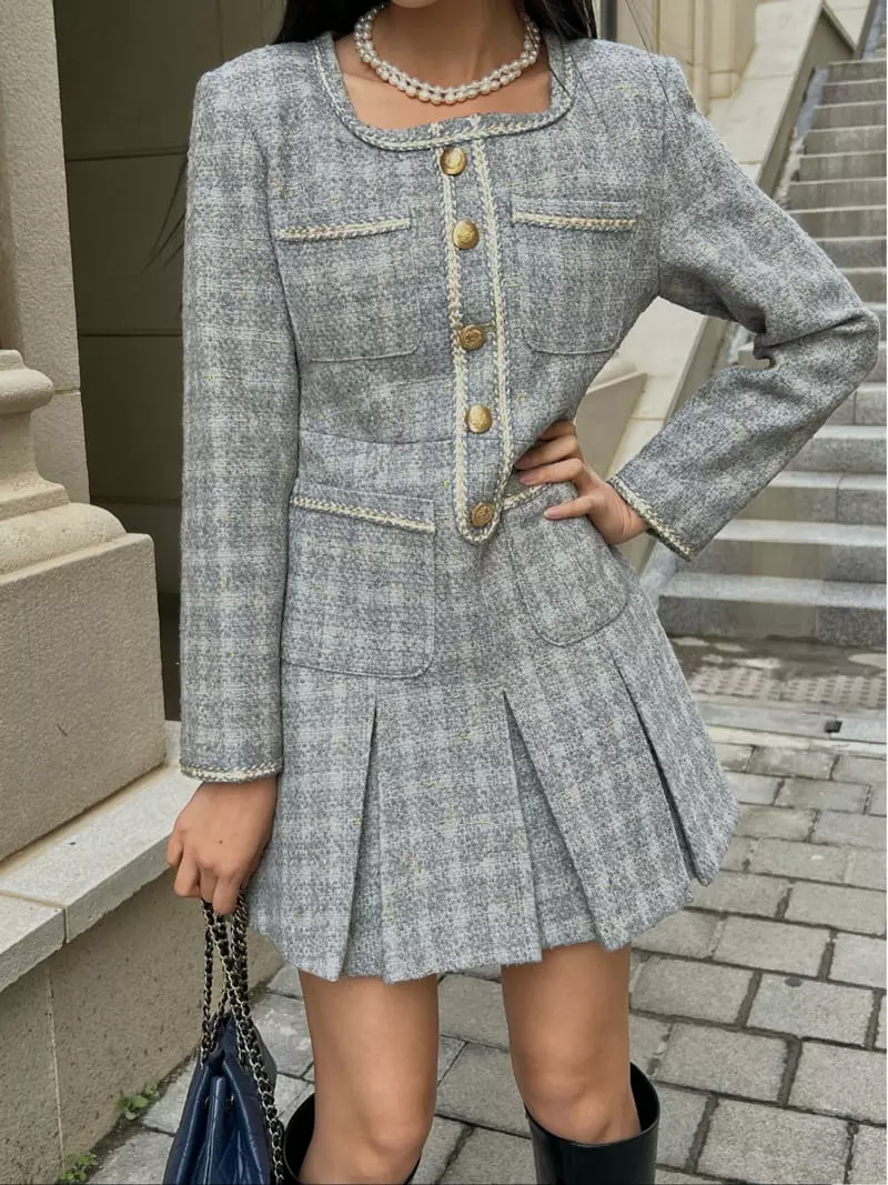 Chapter - Korean Women Fashion - #momslook - Twide Pleat One-piece - 7