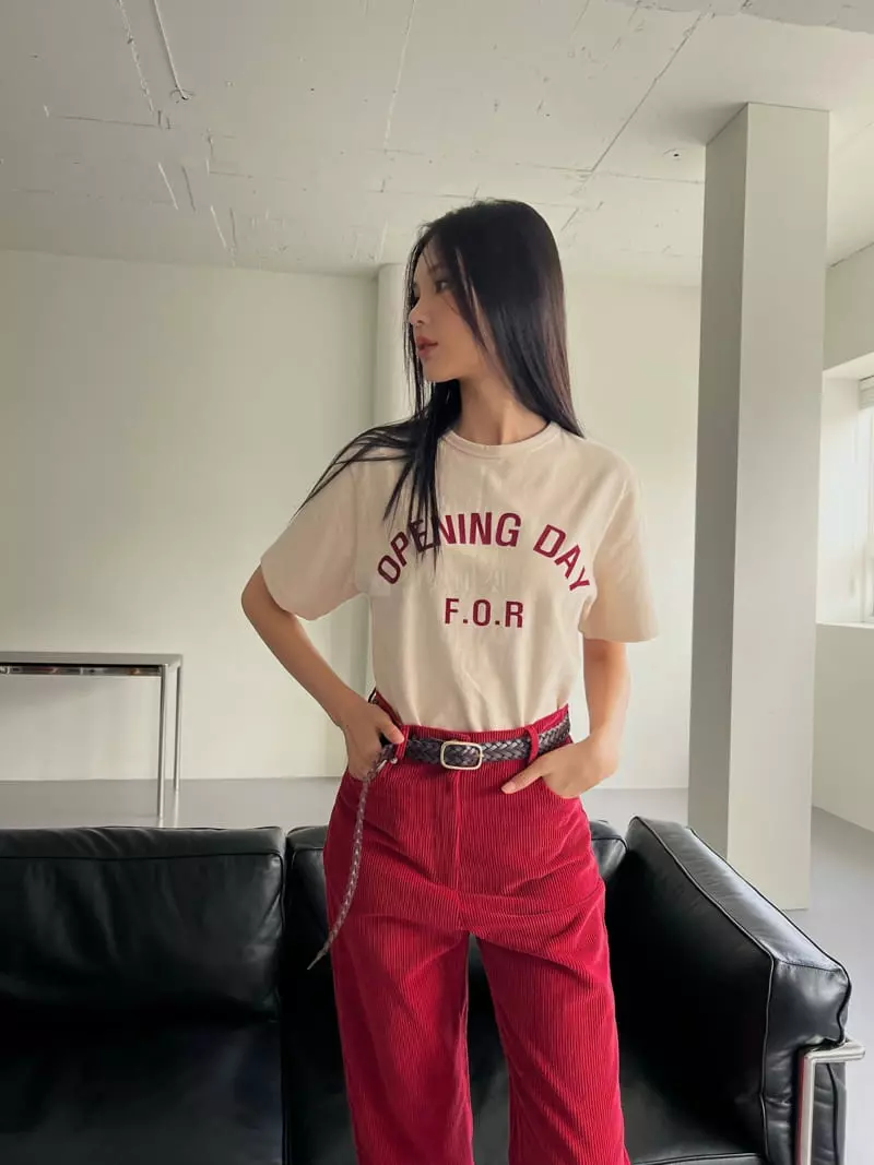 Chapter - Korean Women Fashion - #romanticstyle - Belt Set Nomal Pants - 7