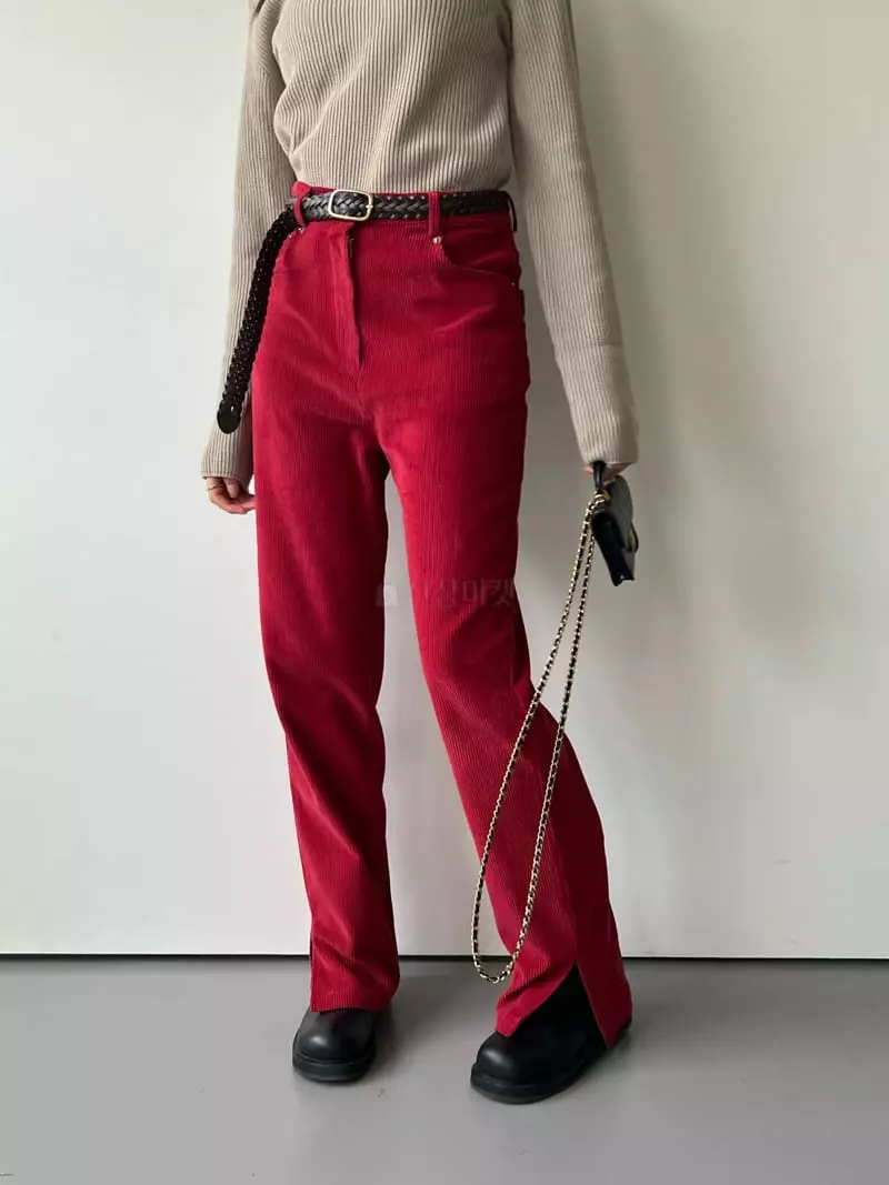 Chapter - Korean Women Fashion - #shopsmall - Belt Set Nomal Pants - 8