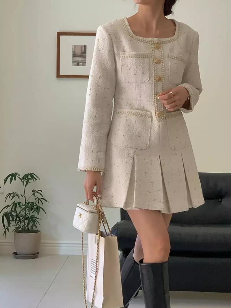 Chapter - Korean Women Fashion - #shopsmall - Twide Pleat One-piece - 2