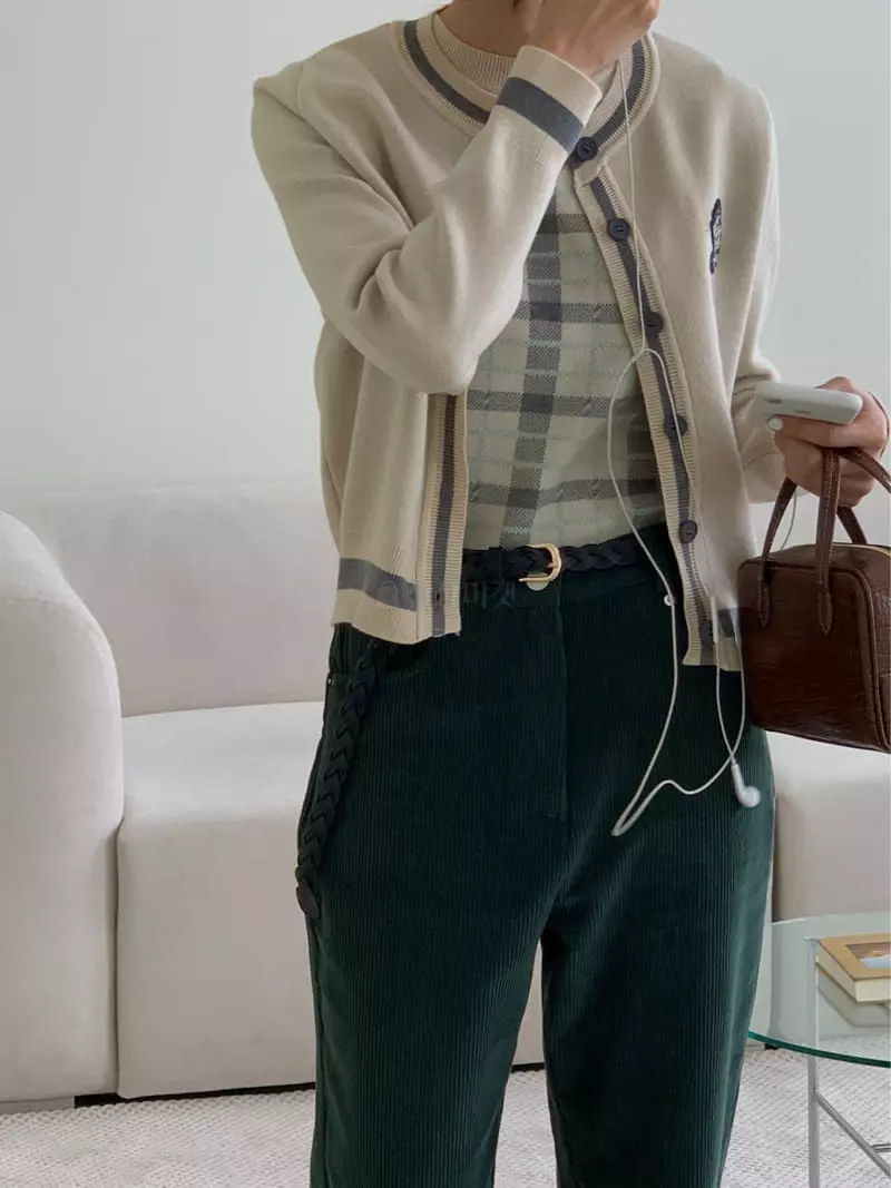 Chapter - Korean Women Fashion - #shopsmall - Tos Cardigan Set