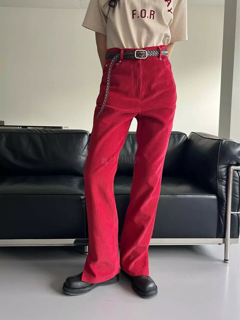Chapter - Korean Women Fashion - #thatsdarling - Belt Set Nomal Pants - 9