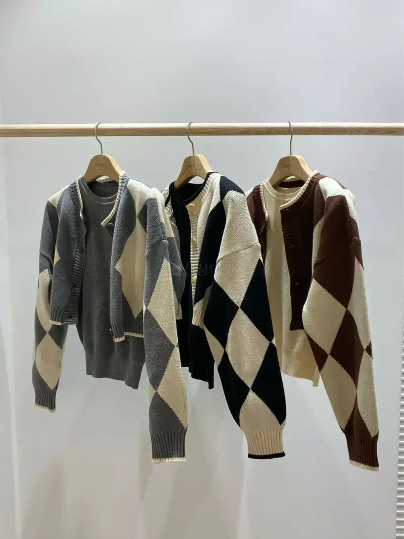 Chapter - Korean Women Fashion - #vintagekidsstyle - Argyle Knit Tee - 10