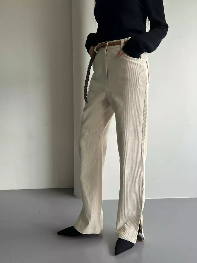 Chapter - Korean Women Fashion - #vintageinspired - Belt Set Nomal Pants - 4