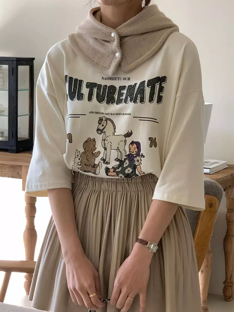 Chapter - Korean Women Fashion - #womensfashion - Toy Short Sleeves Tee - 6