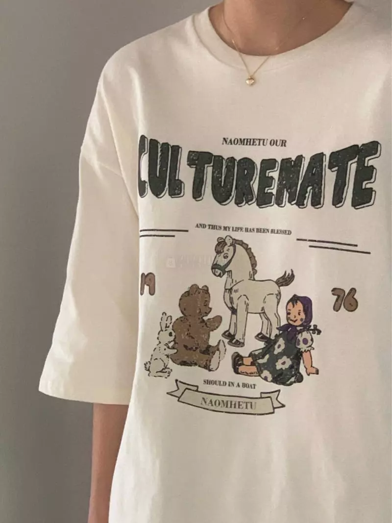 Chapter - Korean Women Fashion - #womensfashion - Toy Short Sleeves Tee - 8