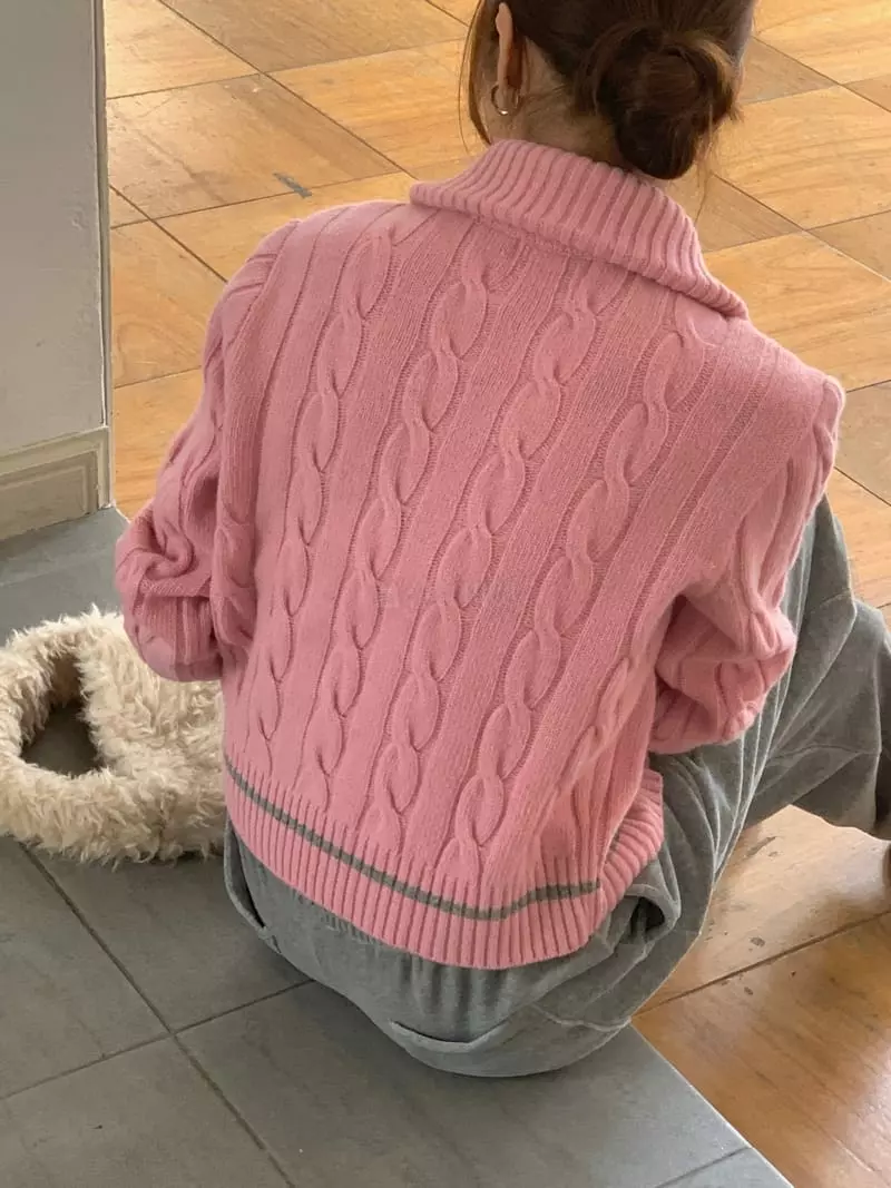Chapter - Korean Women Fashion - #womensfashion - Knit Two Way Zip-up - 10